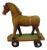 Art Deco Wooden Horse on Wheels, 1920s For Sale