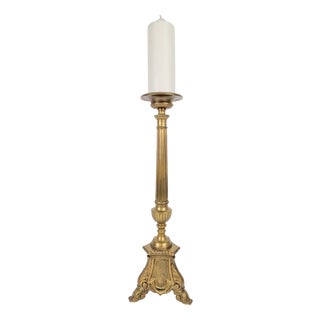 Large 19th Century Copper Church Candle Holder, France For Sale