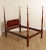 High Quality American Made Carved Mahogany Queen Size Bed Frame with Rice Carved Posts