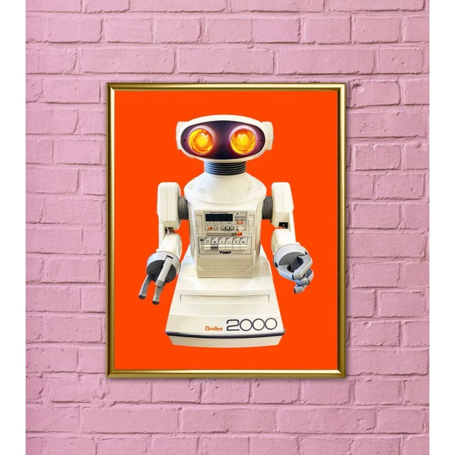 2020s Robot Pop Art on Canvas, Framed For Sale - Image 5 of 5