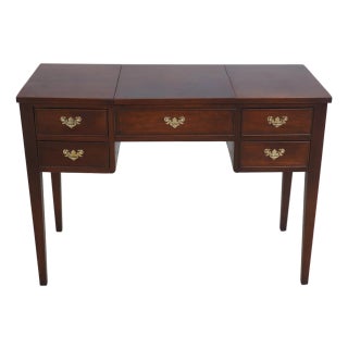 Biggs Mahogany Flip Top Dressing Vanity For Sale