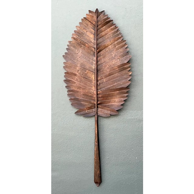 Early 21st Century Vintage Metal Botanical Leaf Art For Sale - Image 5 of 12