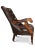 Wood William IV Brown Leather Chesterfield Library Chair on Castors For Sale - Image 7 of 8