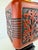 1960s Vintage Chinoiserie Red and Black Ceramic Table Lamp With Gold-Lined Shade For Sale - Image 5 of 14