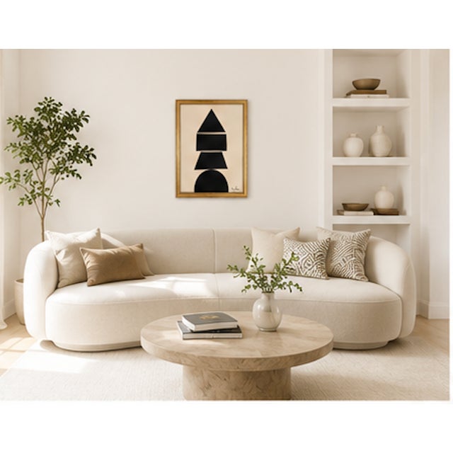 Cream Balance in Form Modern Painting Framed by Bryan Boomershine For Sale - Image 8 of 8