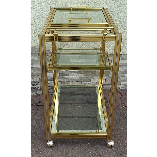 Metal Vintage French Serving Trolley, 1970s For Sale - Image 7 of 12