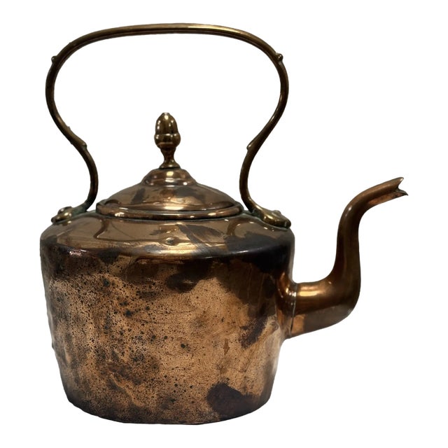 Antique English Copper Kettle For Sale