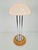 Metal Vintage Mushroom Opaline Glass and Chrome Table Lamp, 1970s For Sale - Image 7 of 11