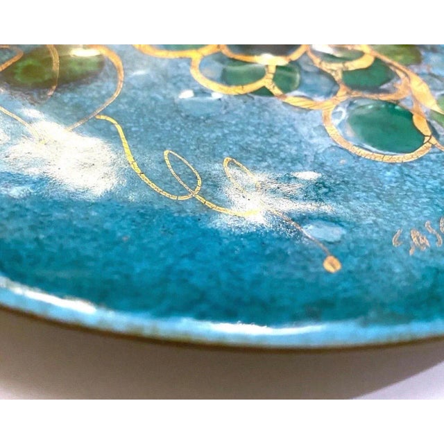 Mid-Century Sascha Brastoff Signed Enamel Plate For Sale - Image 12 of 12