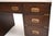 Brown Military Campaign Leather Top Pedestal Desk, 1930 For Sale - Image 8 of 10