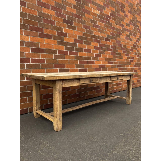 19th Century Oak Farmhouse Table For Sale - Image 9 of 18