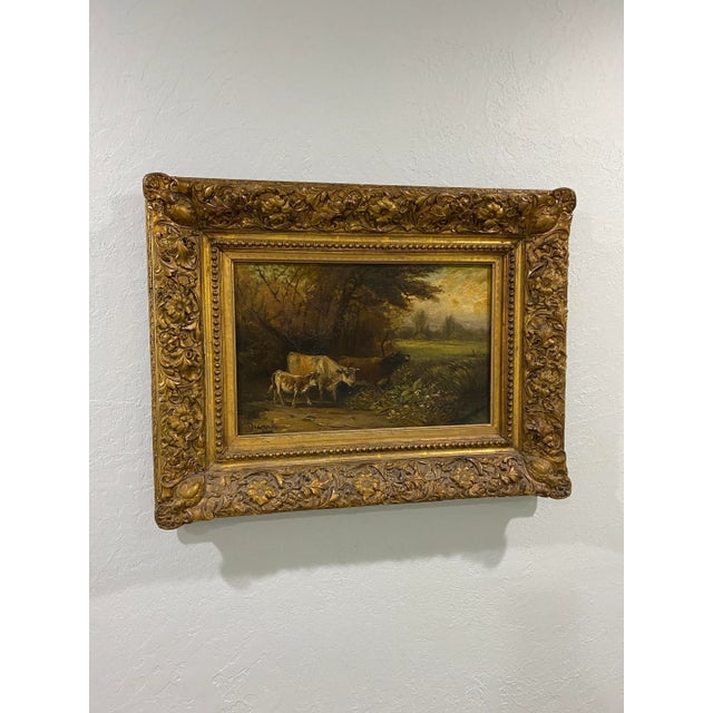 A peaceful countryside scene attributed to Jules Dupré, a central figure of the Barbizon School and one of France’s most...