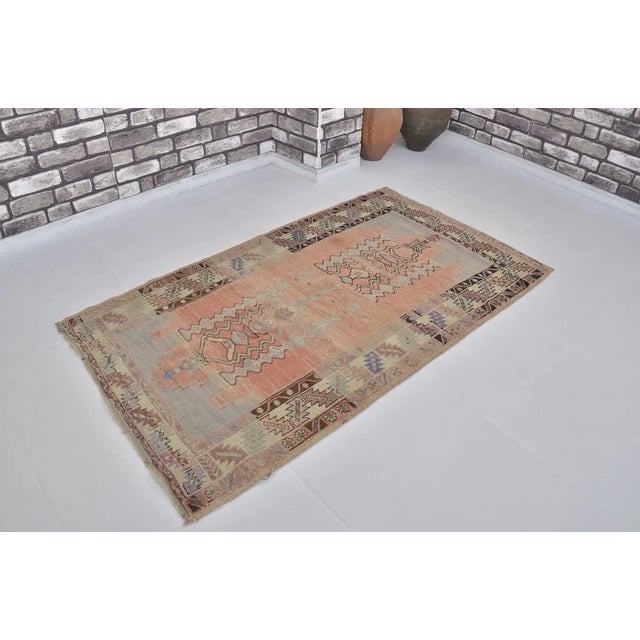 Antique Muted Orange Oushak Rug For Sale - Image 9 of 10