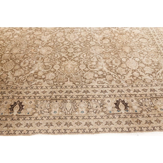 Authentic 19th Century Persian Tabriz Rug For Sale - Image 10 of 10