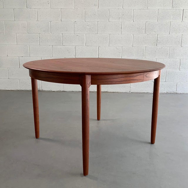 20th Century Danish Modern Round Teak Extension Dining ...