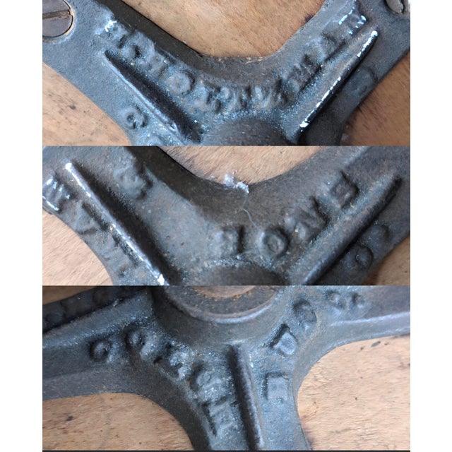 Antique H. Holtzman & Sons Victorian Adjustable Swivel Piano Stool With Glass Ball Claw Feet For Sale - Image 14 of 17