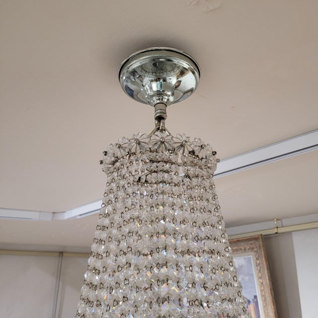 Chandelier in Strass Crystal, Spain, 1970s For Sale - Image 17 of 18