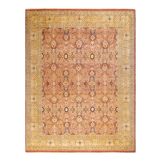Mogul, One-of-a-Kind Hand-Knotted Area Rug in Orange, 8' 2" x 10' 7" For Sale