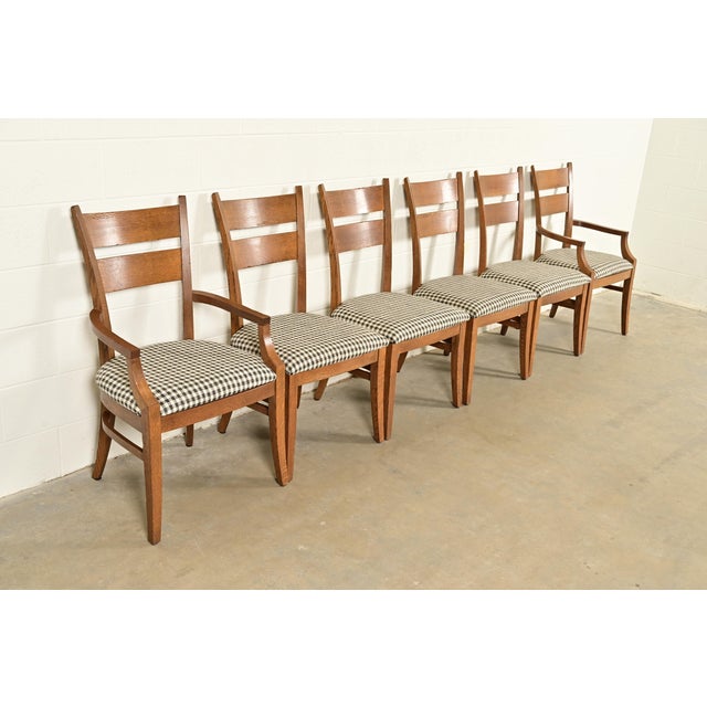 Stickley Stickley Mission Oak Arts & Crafts Dining Chairs, Set of Six For Sale - Image 4 of 14