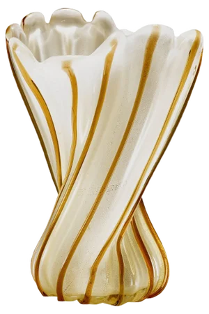 Ritorto Vase with Gold Leaf by Archimede Seguso, 1955