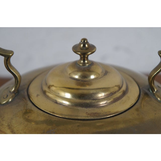 Brass Antique Victorian Brass Hot Toddy Footed Goose Neck Tea Coffee Pot Kettle For Sale - Image 8 of 12