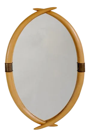 Faux Tusk and Brass Mirror by Chapman