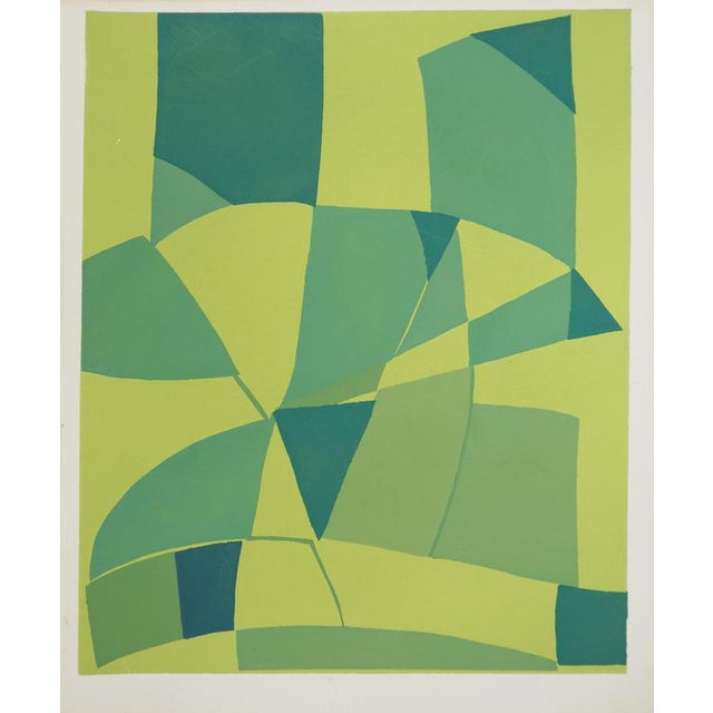 C. Dias, Brazil, Variations on Green, Lithograph & Stencil For Sale - Image 4 of 4