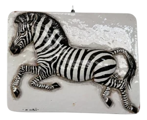 Bas-Relief Wall Decoration Depicting a Zebra in Glazed Terracotta, 1970s