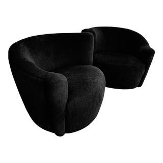 Vintage Nautilus Chairs in Ebony For Sale