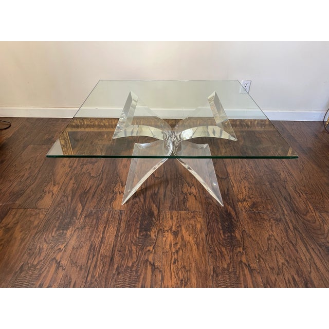 Vintage Lucite Butterfly Coffee Table in the Style of Charles Hollis Jones For Sale - Image 9 of 9