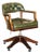 Vintage Chesterfield Captain's Chair in Bottle Green Tufted Leather For Sale