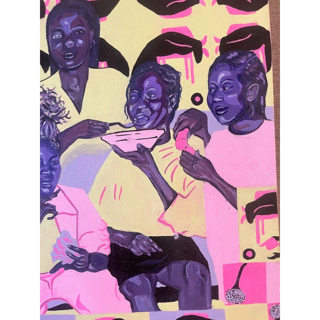 Warmth of Life to Feel Loss, Bunmi. Wall Painting by Victory Anthony Nted (2026), Acrylic and Gouache on Canvas For Sale - Image 4 of 8