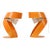 Vintage Orange Table Lamps in Molded Metal, 1960s, Set of 2 For Sale - Image 11 of 11