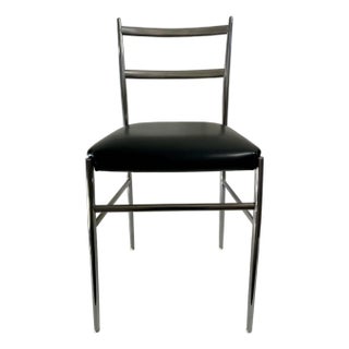 Mid 20th Century Gio Ponti 699 Superleggera Style Chrome Chair For Sale