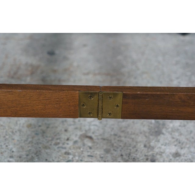 Mid Century Danish Walnut Folding Rolling Bar Cart Trolley Dry Bar MCM For Sale - Image 11 of 18