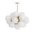Shine Globe Chandelier, Natural Brass with Swirl Glass For Sale - Image 4 of 9
