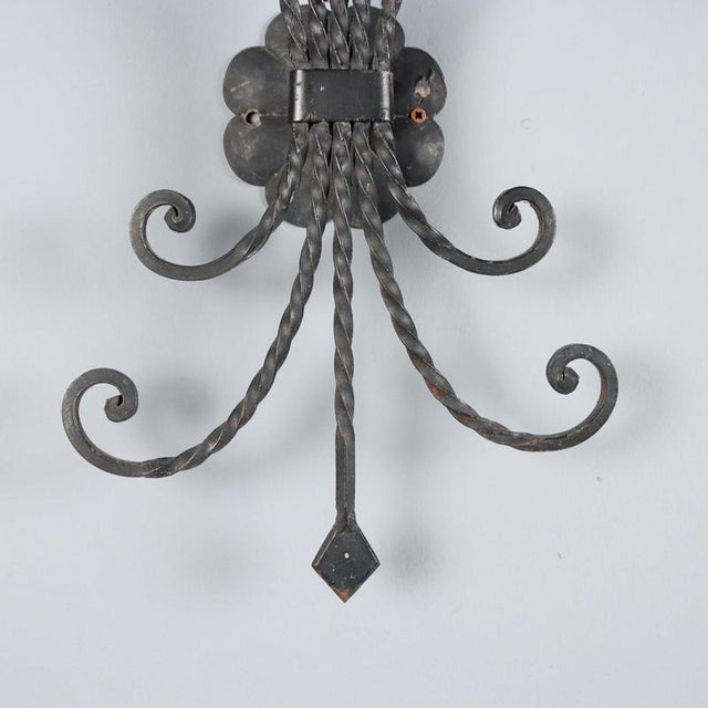 Italian Wall Lamp with Iron Decorations For Sale - Image 6 of 9