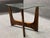 Mid Century Modern Walnut/Glass End Table in Manner of Adrian Pearsall For Sale - Image 4 of 5