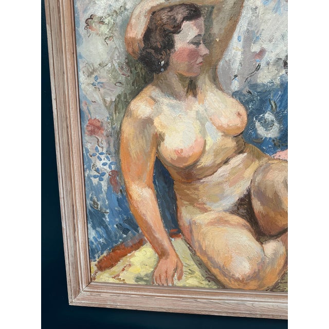 Hugo Linér, Nude Study, 1950s, Oil on Canvas, Framed For Sale - Image 17 of 18