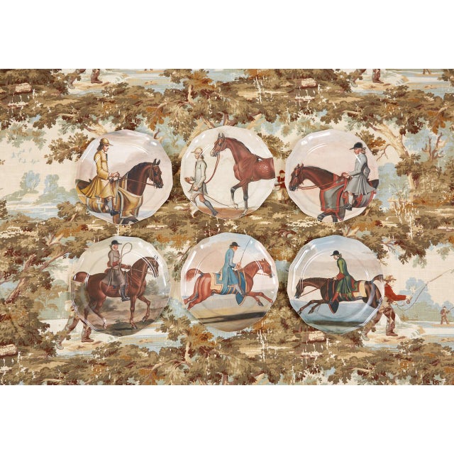 Equine Side Plates, Set of 6 For Sale - Image 4 of 10