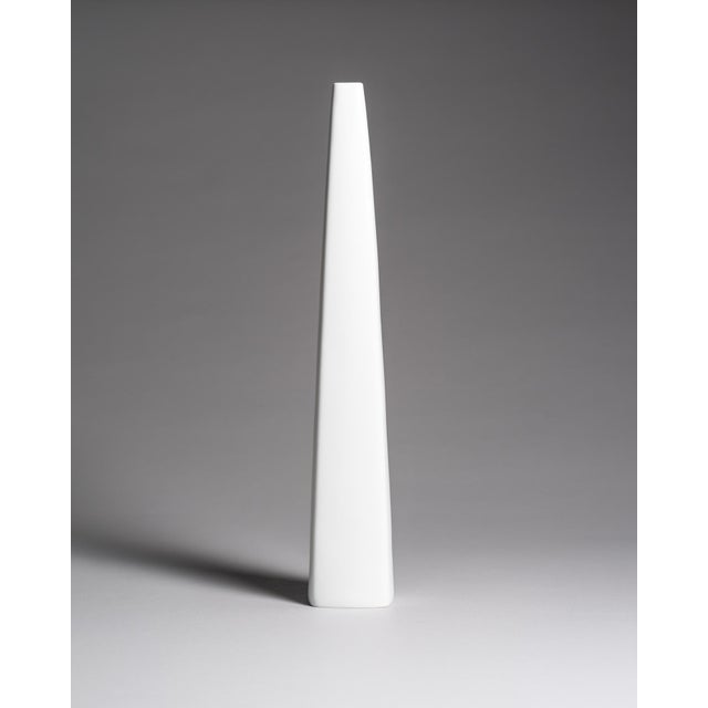 White Tall Porcelain Vases by H.Th. Baumann & E.W John Rosenthal, 1960s, Set of 2 For Sale - Image 8 of 18
