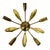 Midcentury Brass 5-Arm Sputnik Chandelier, 1960s For Sale
