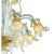 Mid-Century Modern Ornate Clear and Gold-Leaf Murano Glass Floral Chandelier — Italian Design For Sale - Image 3 of 4