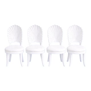 1950s Set of Four Grotto, Shell Back, Dining Chairs For Sale