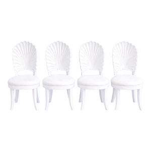1950s Set of Four Grotto, Shell Back, Dining Chairs