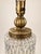 Vintage Illuminated Crystal Lamp With Oxblood Velvet Pagoda Shade For Sale - Image 9 of 9