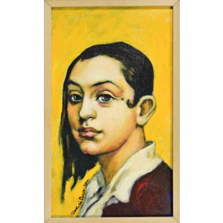 Luis Burgos, Portrait of a Girl, Oil on Canvas, 2001 For Sale