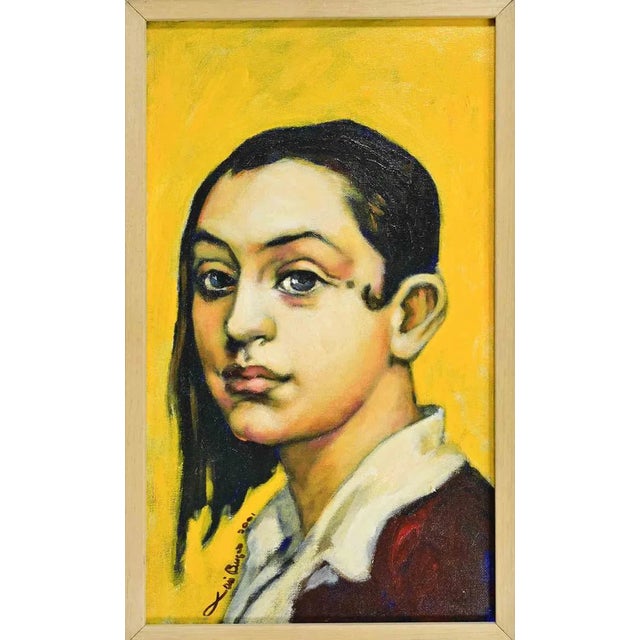 Luis Burgos, Portrait of a Girl, Oil on Canvas, 2001 For Sale
