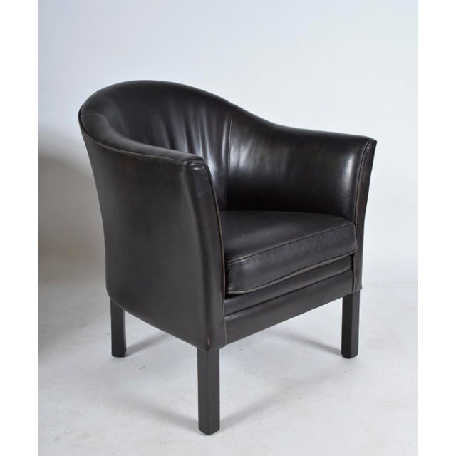 Leather Model MH80 Queen Chairs by Lars Kalmar for Mogens Hansen, Denmark, 1970s, Set of 2 For Sale - Image 16 of 18