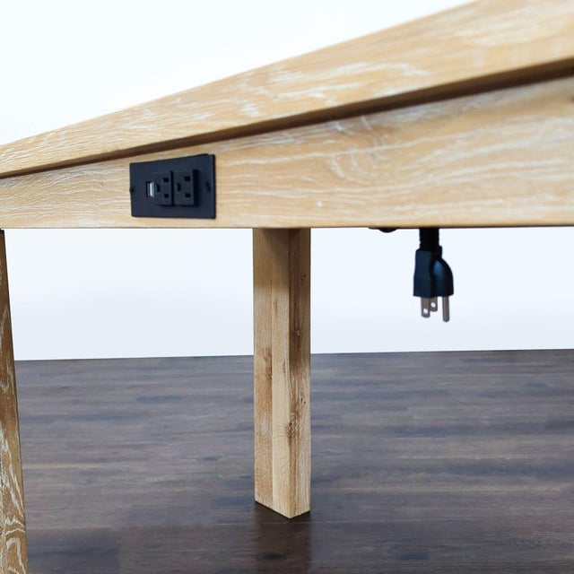 Crate & Barrel Crate and Barrel Terra Light Wood Desk With Two Drawers For Sale - Image 4 of 5